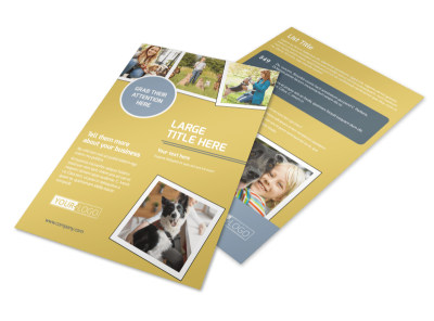 Dog Obedience Club Flyer Template preview