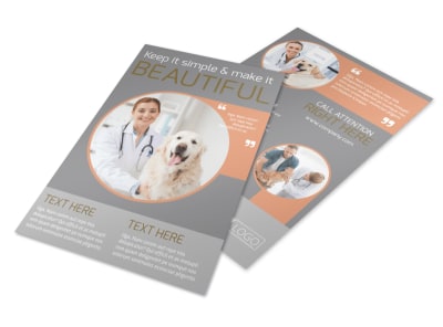 Valley Veterinary Clinic Flyer Template preview