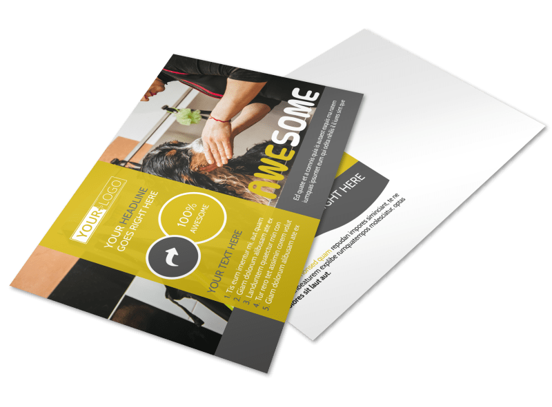 Dog Wash Service Postcard Template MyCreativeShop
