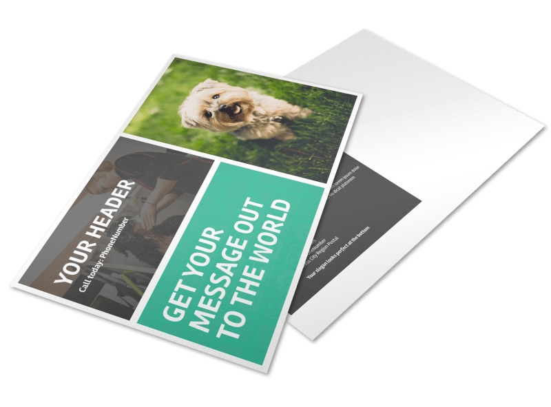 Pet Groomers Postcard Template