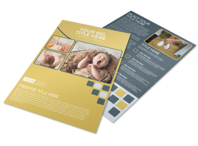 Infant Photography Flyer Template preview