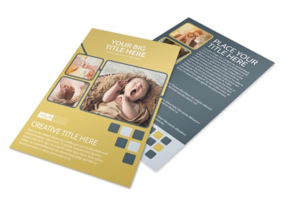 Infant Photography Flyer Template preview
