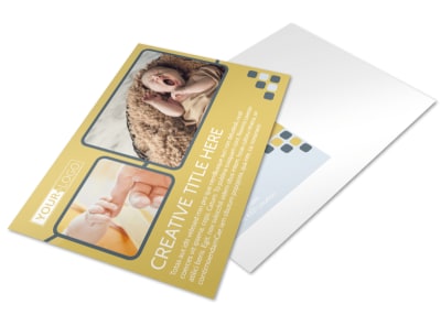 Infant Photography Postcard Template preview