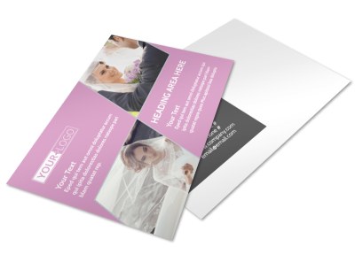 Wedding & Portrait Photography Postcard Template preview