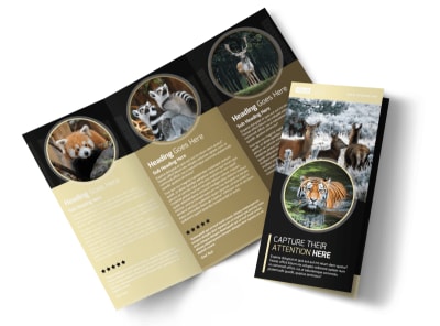 Wildlife Photography Tri-Fold Brochure Template preview