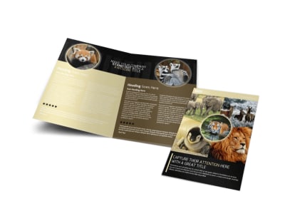 Wildlife Photography Bi-Fold Brochure Template preview