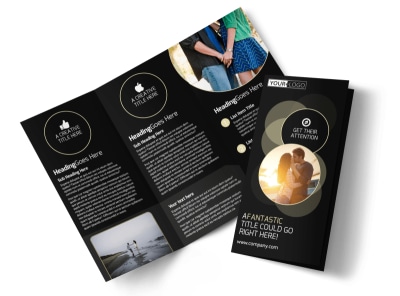 Couple Photography Tri-Fold Brochure Template preview