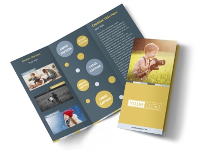 Kid Photography Tri-Fold Brochure Template preview