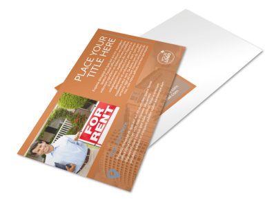Rental Property Management Postcard Template preview