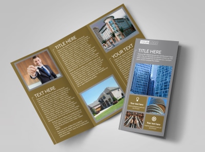 Commercial Property Management Tri-Fold Brochure Template preview
