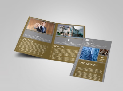 Commercial Property Management Bi-Fold Brochure Template preview