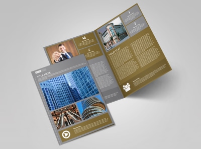 Commercial Property Management Bi-Fold Brochure Template preview