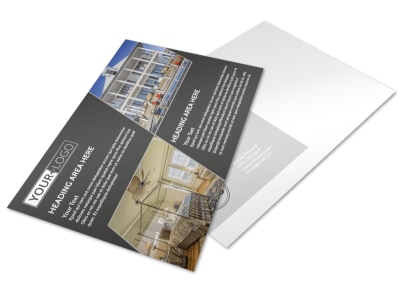 Elegant Villa Rental Postcard Template preview