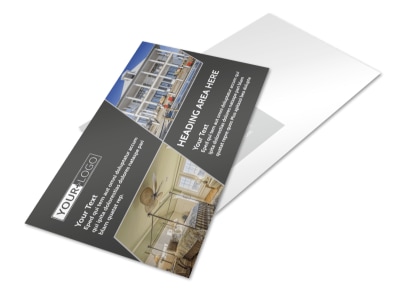 Elegant Villa Rental Postcard Template preview