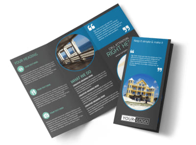 Vacation Rentals Tri-Fold Brochure Template preview