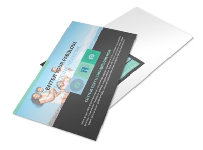 Vacation Rentals Postcard Template preview