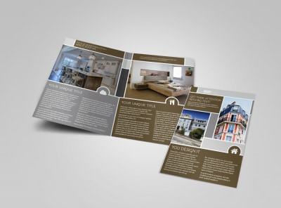 Modern Townhome Rentals Bi-Fold Brochure Template preview