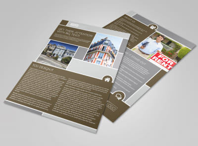 Modern Townhome Rentals Flyer Template preview