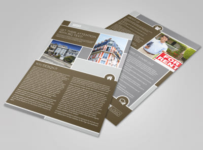 Modern Townhome Rentals Flyer Template preview