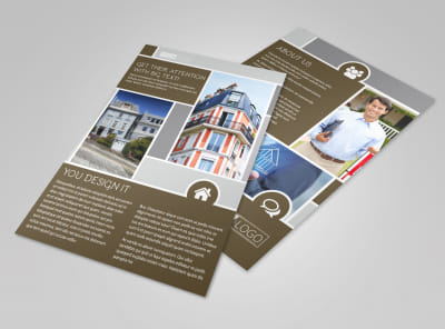 Modern Townhome Rentals Flyer Template preview