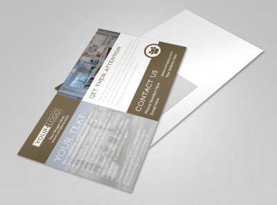 Modern Townhome Rentals Postcard Template preview