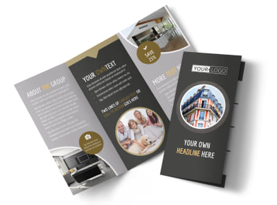 Family Friendly Apartments Tri-Fold Brochure Template preview