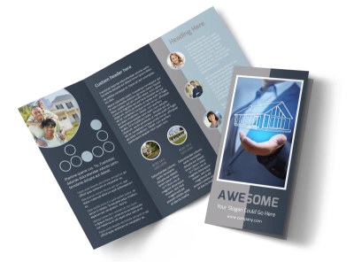 Real Estate Sales Experts Tri-Fold Brochure Template preview
