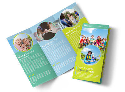 Spirit Led Bible Camp Tri-Fold Brochure Template preview