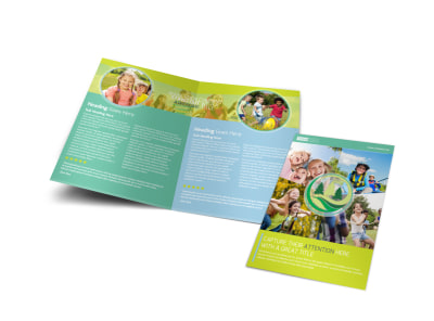 Spirit Led Bible Camp Bi-Fold Brochure Template preview