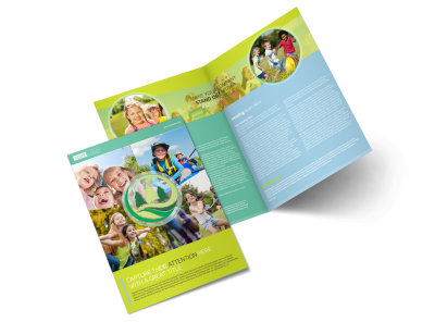 Spirit Led Bible Camp Bi-Fold Brochure Template preview