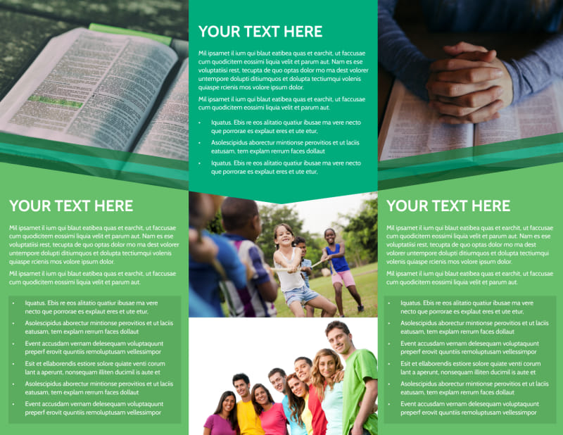 Inspiration Bible Camp Brochure Template | MyCreativeShop