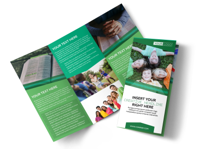 Inspiration Bible Camp Brochure Template | MyCreativeShop
