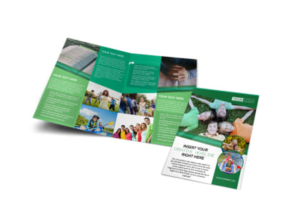 Inspiration Bible Camp Bi-Fold Brochure Template preview