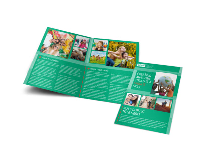 Fun Church Event Bi-Fold Brochure Template preview