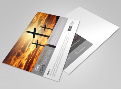 Church Informational Postcard Template preview