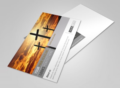 Church Informational Postcard Template preview