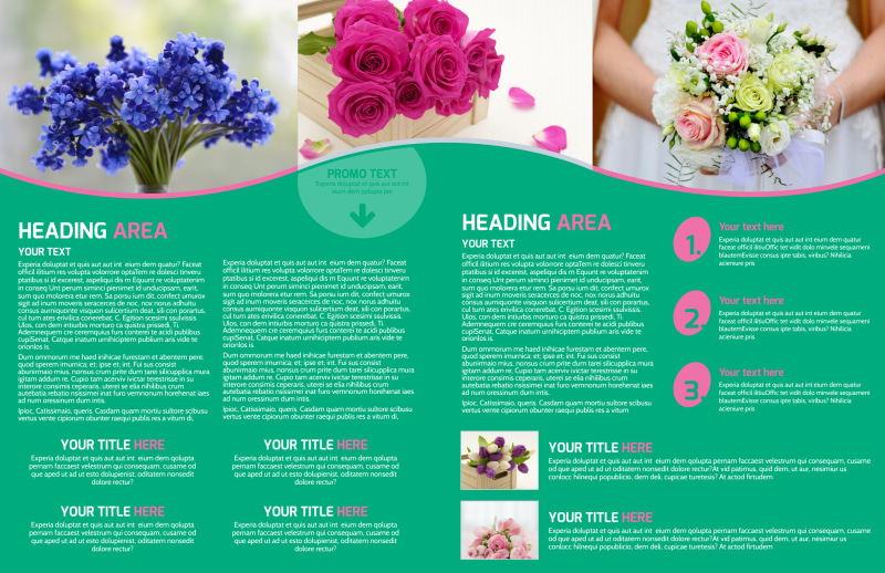 Floral Delivery Service Bi-Fold Brochure Template
