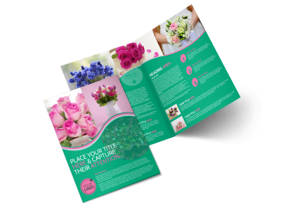 Floral Delivery Service Bi-Fold Brochure Template