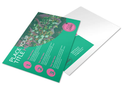 Floral Delivery Service Postcard Template preview