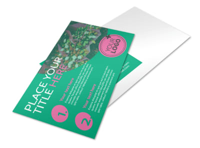 Floral Delivery Service Postcard Template preview