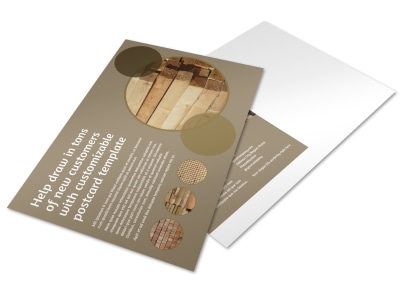 Lumber Yard Postcard Template preview