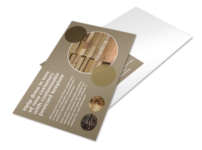 Lumber Yard Postcard Template preview
