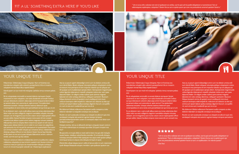 Boutique Cothing Store Bi-Fold Brochure Template
