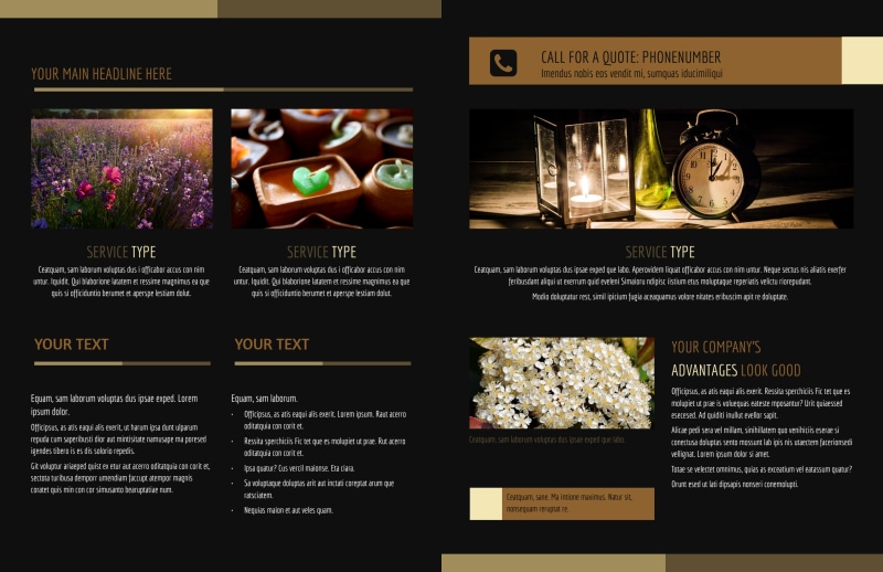 Candles & Scents Bi-Fold Brochure Template