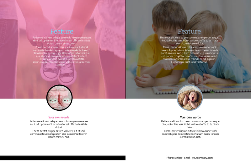 Baby Clothes Bi-Fold Brochure Template