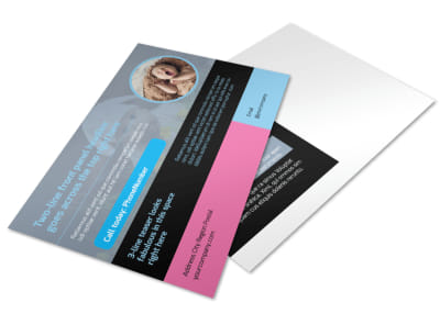 Baby Clothes Postcard Template preview