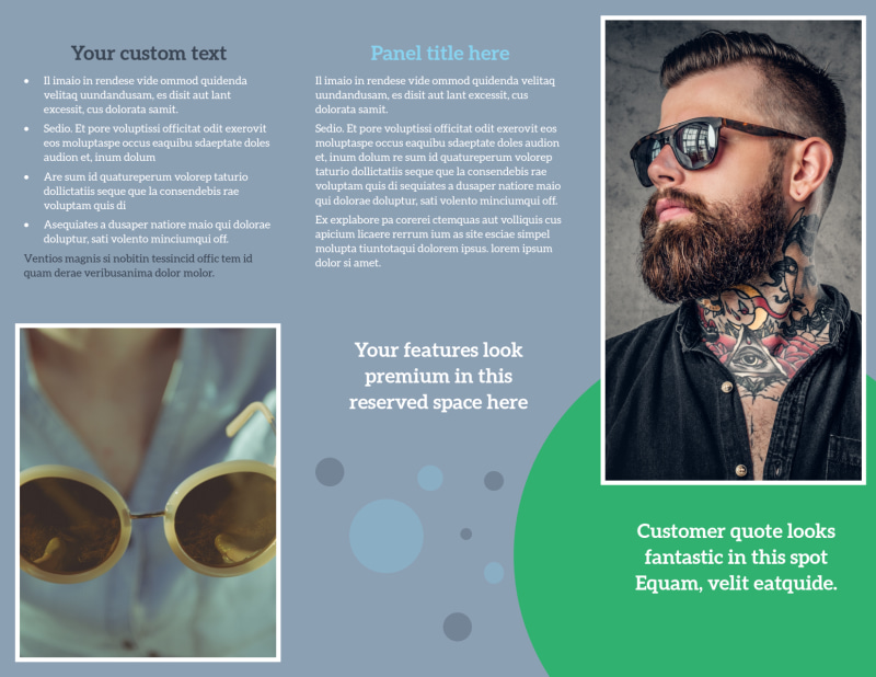 Popular Sunglasses Tri-Fold Brochure Template