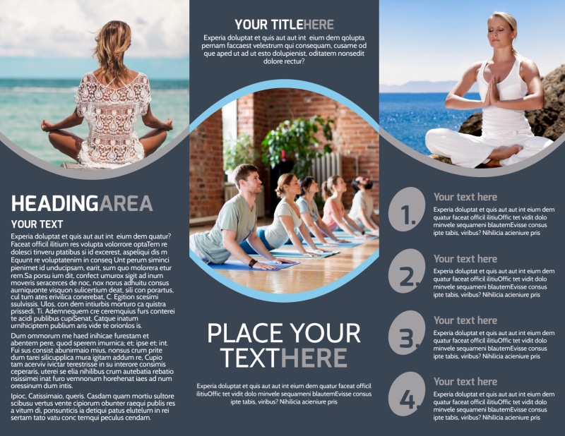 Yoga & Meditation Studio Tri-Fold Brochure Template