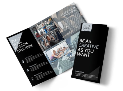 Local Gym Tri-Fold Brochure Template preview