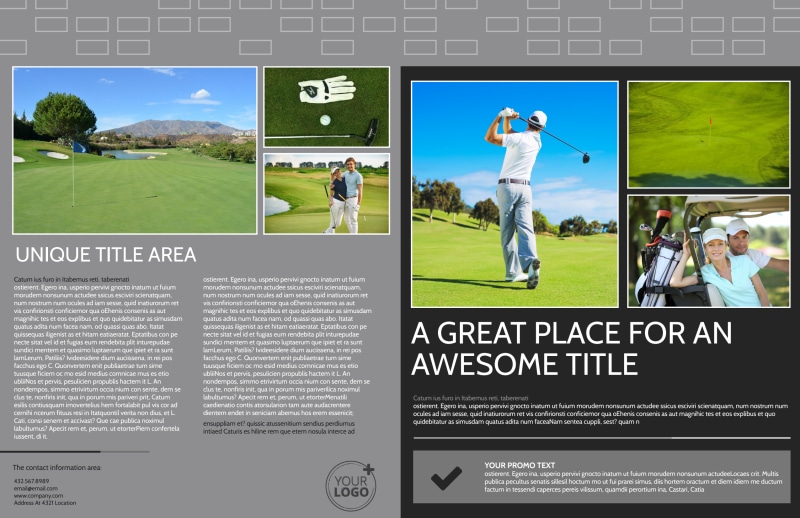 Golf Course Bi-Fold Brochure Template